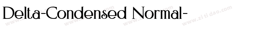 Delta-Condensed Normal字体转换